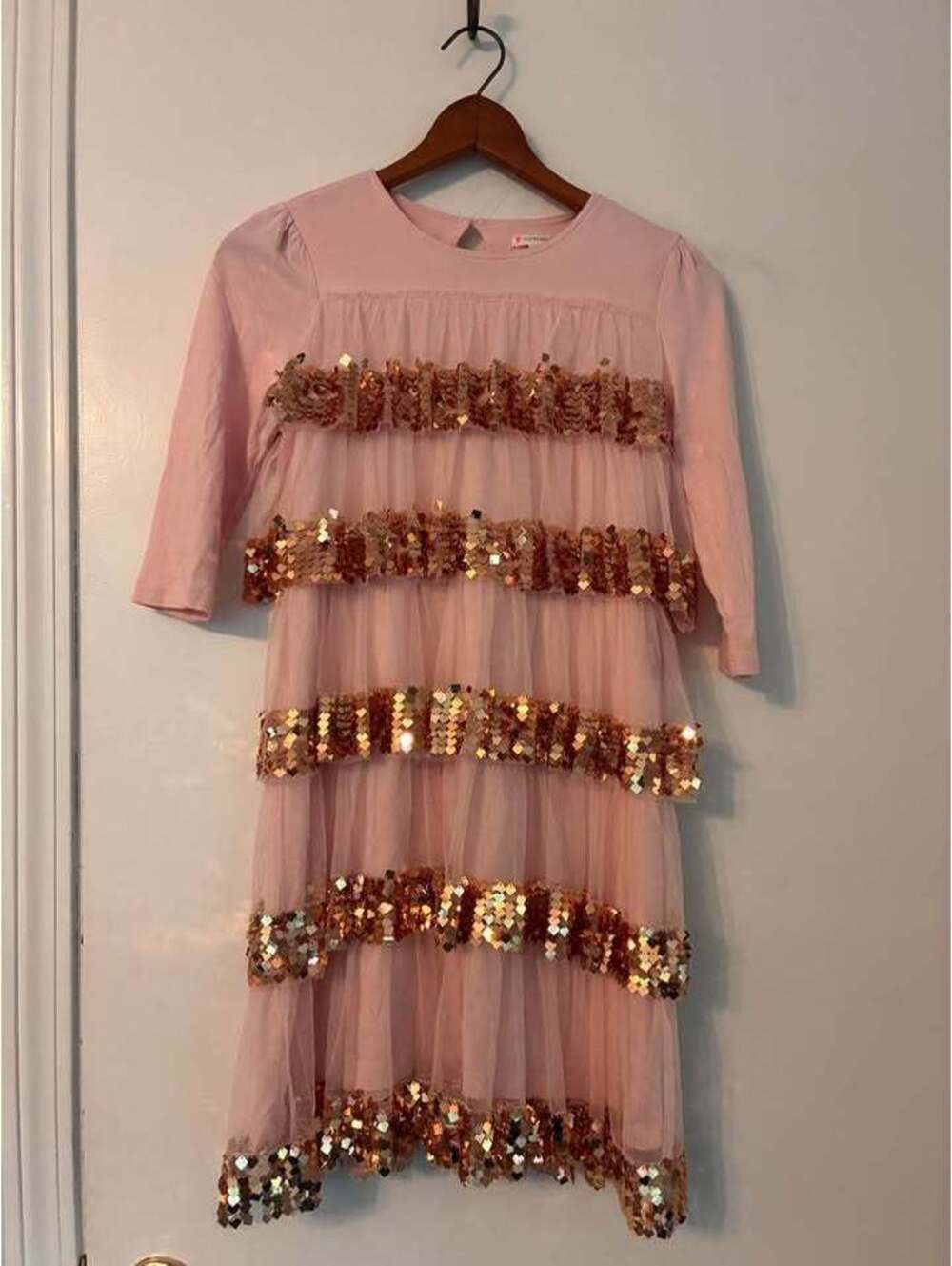 J Crew Girls Sparkly Tiered Dress (crewcuts)